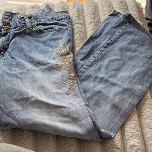 Stamp 10 Embroidered Blue Jeans - 8